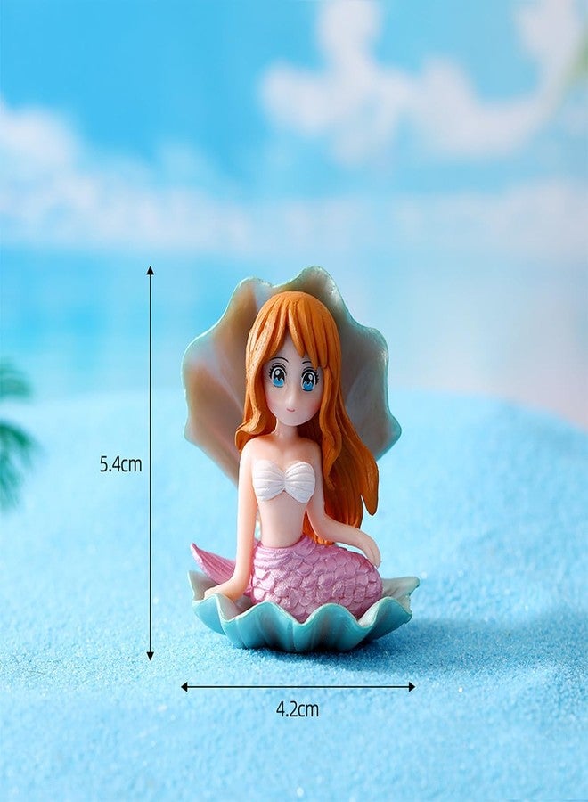 TRADESK Anky Cute Mermaid Toy for Aquarium Fish Tank, Terrarium, Cake, DIY and Home Decorations | Multipurpose Decoration Toy (Pack of 3) - Image 4